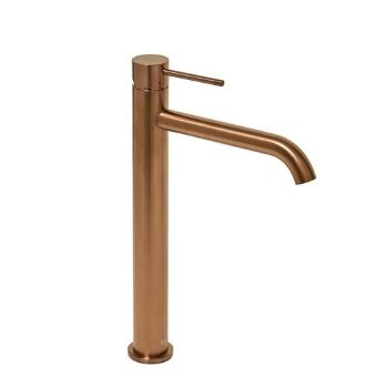 Vysoká umývadlová batéria SAT Aurum bez výpuste brúsená rose gold SATBAUR285BRG