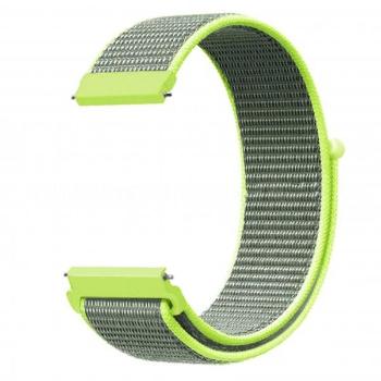 Szíj Aligator Watch 20mm nylon - limezöld