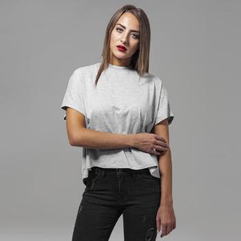 Urban Classics Ladies Overlap Turtleneck Tee grey