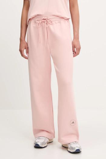 Bavlnené tepláky adidas by Stella McCartney ružová farba, jednofarebné, JJ0103