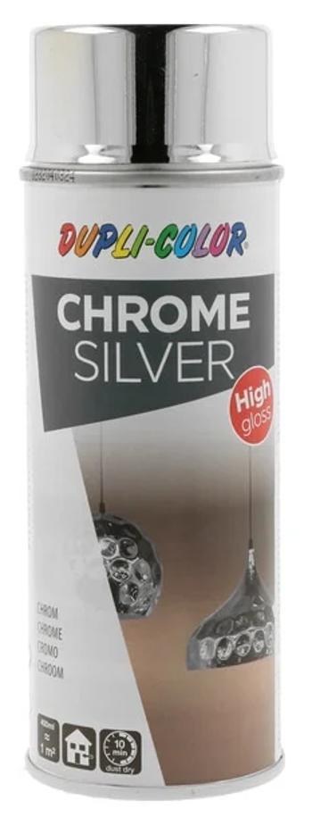 DC CHROME EFFECT - Dekoračný sprej s chrómovým efektom chrómový strieborný 0,4 L