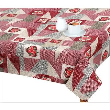 Bellatex Obrus EMA – 70 × 70 cm – patchwork, bordový (7525)