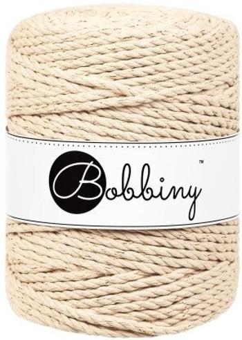 Bobbiny 3PLY Macrame Rope 5 mm 100 m Golden Warm Beige Špagát