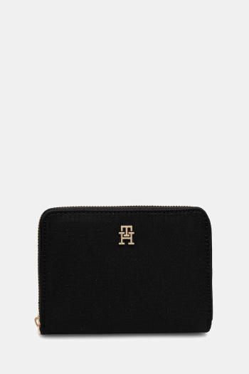 Peňaženka Tommy Hilfiger dámska, čierna farba, AW0AW17741