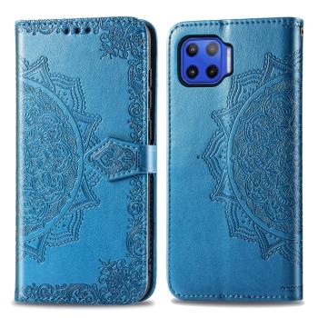 ART Peňaženkový kryt Motorola Moto G 5G Plus ORNAMENT modrý
