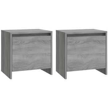 SHUMEE Nočné stolíky 2 ks sivé sonoma 45 × 34 × 44,5 cm drevotrieska, 813047