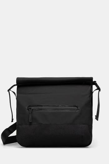 Taška Rains Trail Rolltop Messenger Bag W3 čierna farba, 14490.01