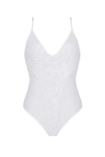 Biele crotchless body Ursula