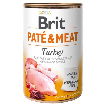 Brit PATÉ & MEAT Turkey konzerva pre psov 400 g