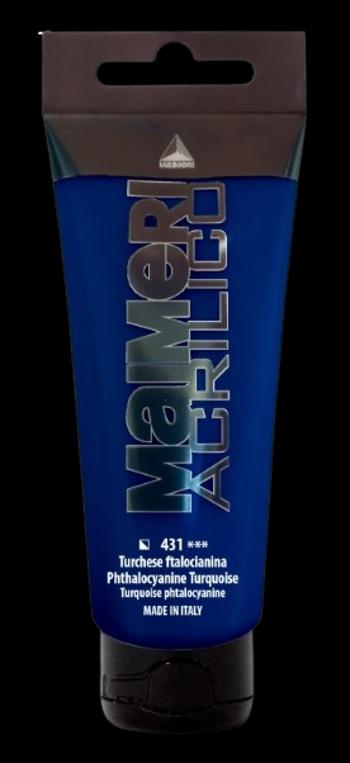 MAIMERI ACRILICO - Akrylové farby 431 - phthalo cyan turquoise, 0,2 L