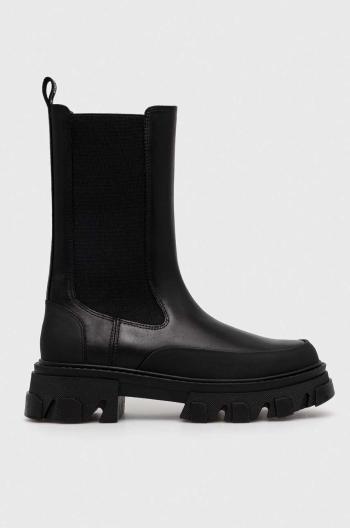 Kožené topánky chelsea Dkny Jonie dámske, čierna farba, na platforme, K3366233
