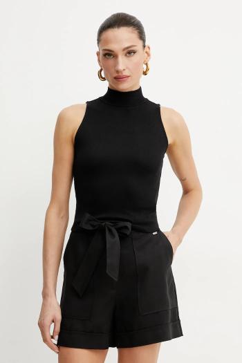 Top Guess PRISCILLA čierna farba, s polorolákom, W4BP57 KCNV2