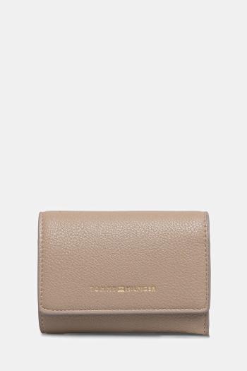 Peňaženka Tommy Hilfiger dámska, béžová farba, AW0AW17477
