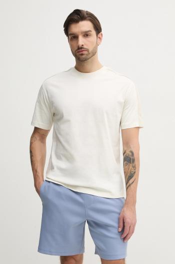 Bavlnené tričko Calvin Klein Jeans pánske, béžová farba, jednofarebné, J30J327237
