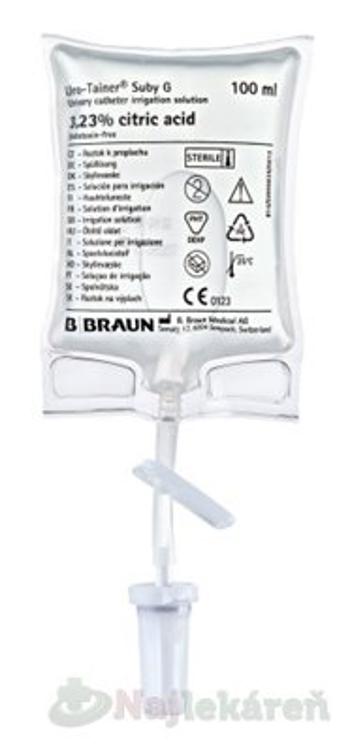 B.BRAUN Uro-Tainer Suby G preplachovací roztok urolog. katétrov 10 x 100 ml