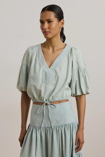 Bavlnená blúzka Lauren Ralph Lauren jednofarebná, 200971260