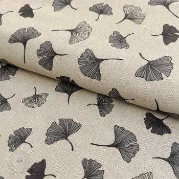 Dekoračná látka Linenlook Ginko Leaf grey