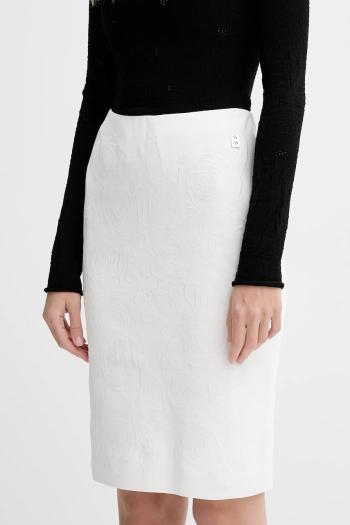 Sukňa Blugirl Blumarine béžová farba, mini, puzdrová, RA5008.MS55N