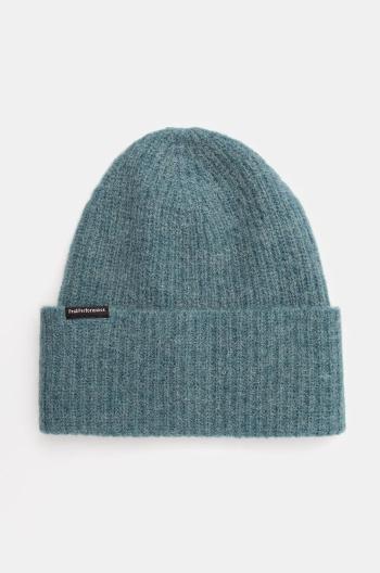 Vlnená čiapka Peak Performance Woolblend Hat zelená farba, z tenkej pleteniny, vlnená, G80628