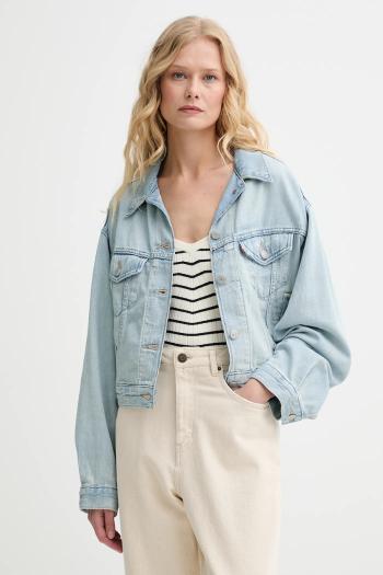 Rifľová bunda Levi's béžová farba, prechodná, A9155
