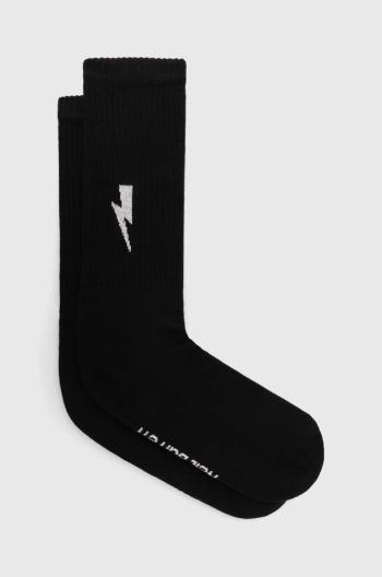 Ponožky Neil Barrett BOLT COTTON SKATE SOCKS čierna farba, PBAC116.C9400.514