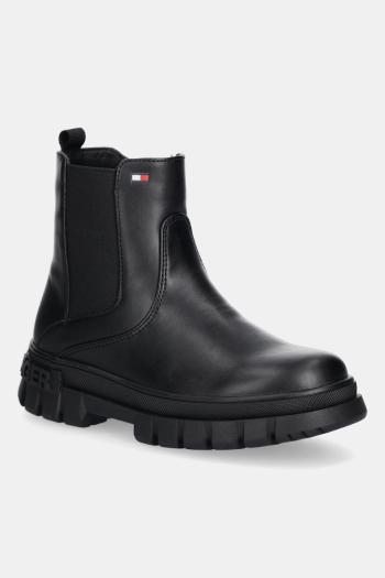 Detské čižmy Tommy Hilfiger čierna farba, T3A5-34047