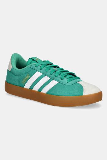 Semišové tenisky adidas VL Court 3.0 zelená farba, JP5285