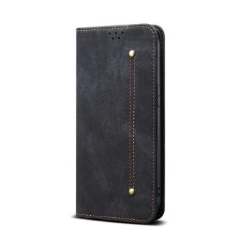 DENIM Peňaženkový kryt pre Motorola Moto G15 / Moto G15 Power čierny
