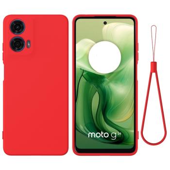 RUBBER Ochranný kryt pre  Motorola Moto G04 / G24 / G24 Power červený