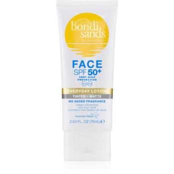 Bondi Sands SPF 50+ Everyday Face Lotion ochranný tónovací krém na tvár pre matný vzhľad SPF 50+ 75 ml