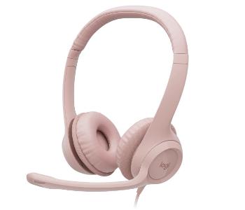 Náhl. sada Logitech Stereo USB Headset H390,růžová