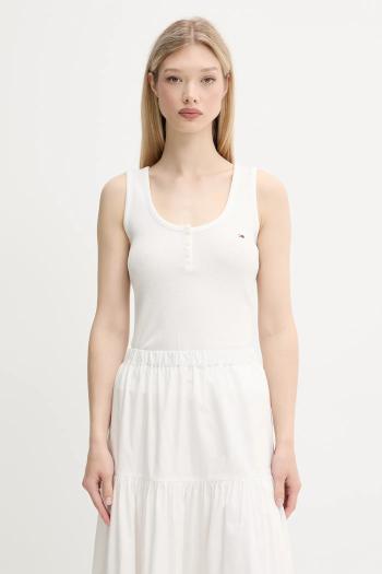 Top Tommy Jeans biela farba, DW0DW20898