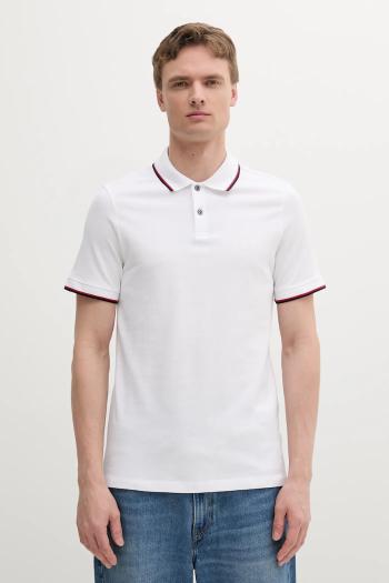Bavlnené polo tričko Armani Exchange biela farba, jednofarebné, 8NZF75 Z8M5Z