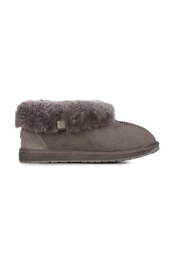 Semišové papuče Emu Australia Platinum Albany šedá farba, WP10532