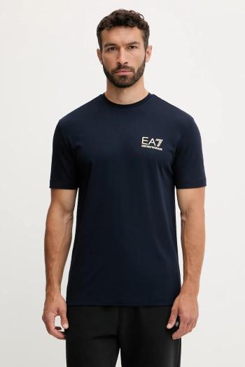 Tričko EA7 Emporio Armani pánske, tmavomodrá farba, s potlačou, AF13739.7M000666