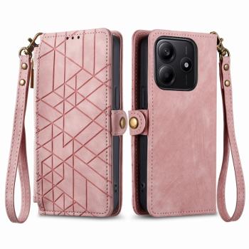 GEOM Peňaženkové puzdro pre Xiaomi Redmi Note 14 5G ružové