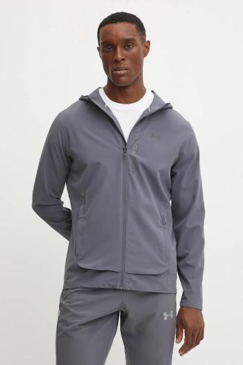 Bežecká bunda Under Armour OutRun The Storm šedá farba