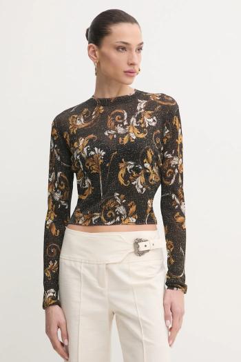 Sveter Versace Jeans Couture dámsky, čierna farba, tenký, 78HAFM21 CMN45
