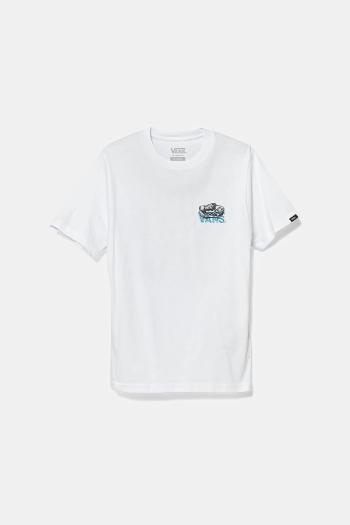 Detské bavlnené tričko Vans Old Skool biela farba, vzorované, VN000MKUWHT1