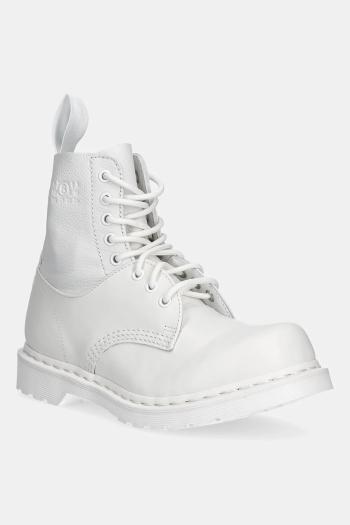 Kožené workery MM6 Maison Margiela biela farba, na platforme, S66WU0128