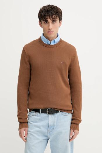 Bavlnený sveter Tommy Jeans hnedá farba, ľahký, DM0DM21787