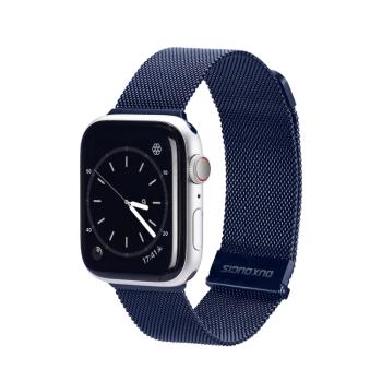 DUX MILANESE Kovový remienok pre Apple Watch SE / SE 2022 / SE 2023 (40mm) modrý