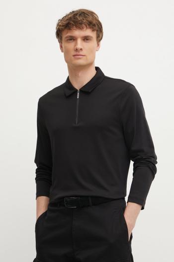 Tričko s dlhým rukávom Michael Kors čierna farba, jednofarebné, CR552FSC93