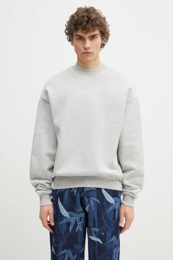 Bavlnená mikina MKI MIYUKI ZOKU 800 Gsm Superweight Crewneck pánska, šedá farba, jednofarebná, 800.GSM.SUPERWEIGHT.CRE