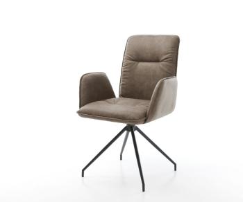 Vinja-Flex otočná stolička taupe vintage krížová základňa zúžená