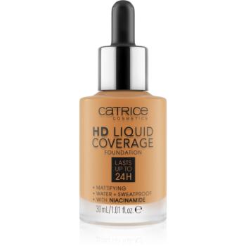 Catrice HD Liquid Coverage Foundation vodeodolný tekutý make-up s matným efektom odtieň 066 Warm Toffee 30 ml
