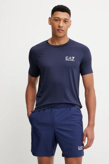 Tričko EA7 Emporio Armani pánsky, čierna farba, jednofarebný