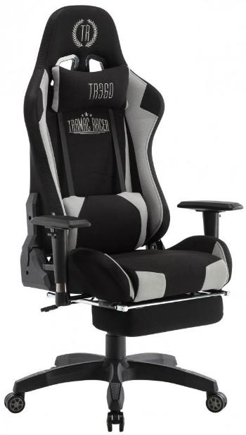 Gamer szék BHM GERMANY Turbo LED, textil, fekete-szürke