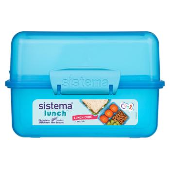 SISTEMA Lunch Krabička na obed s 2 oddielmi modrá 1,4 l