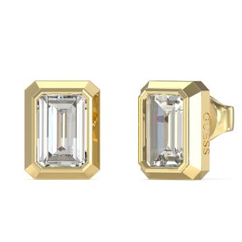 Guess Hranaté pozlátené náušnice 4G Light JUBE05250JWYGT/U